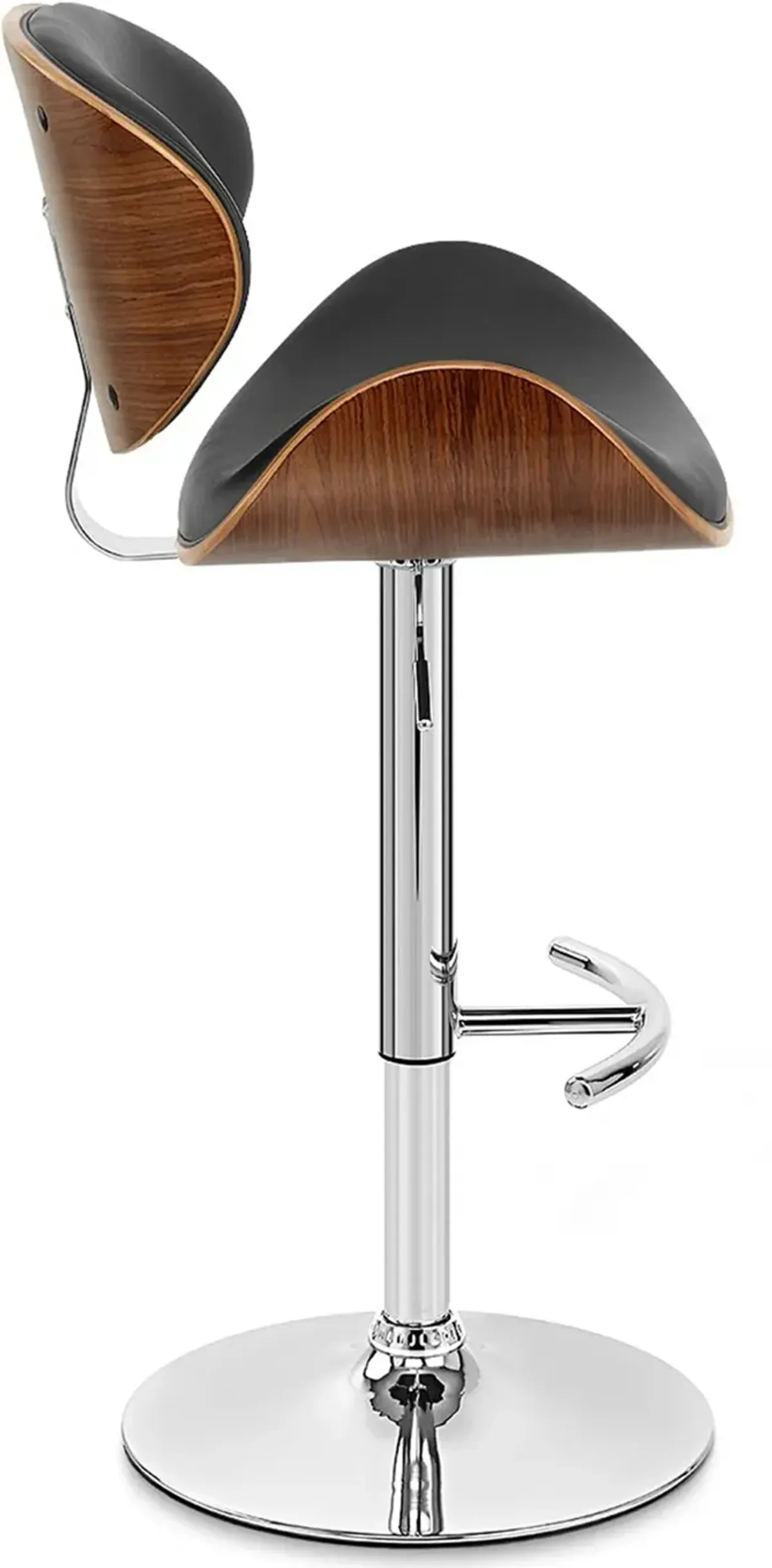 Naples Black Adjustable Bar Stool