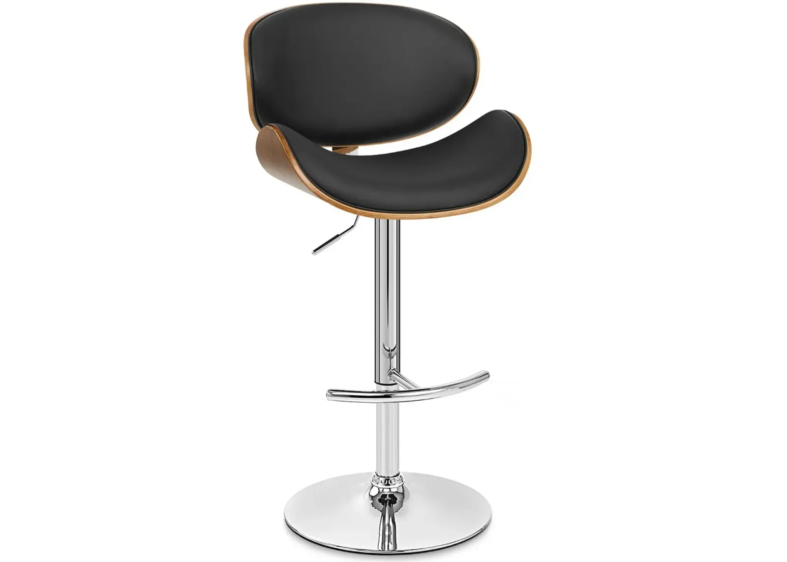 Naples Black Adjustable Bar Stool