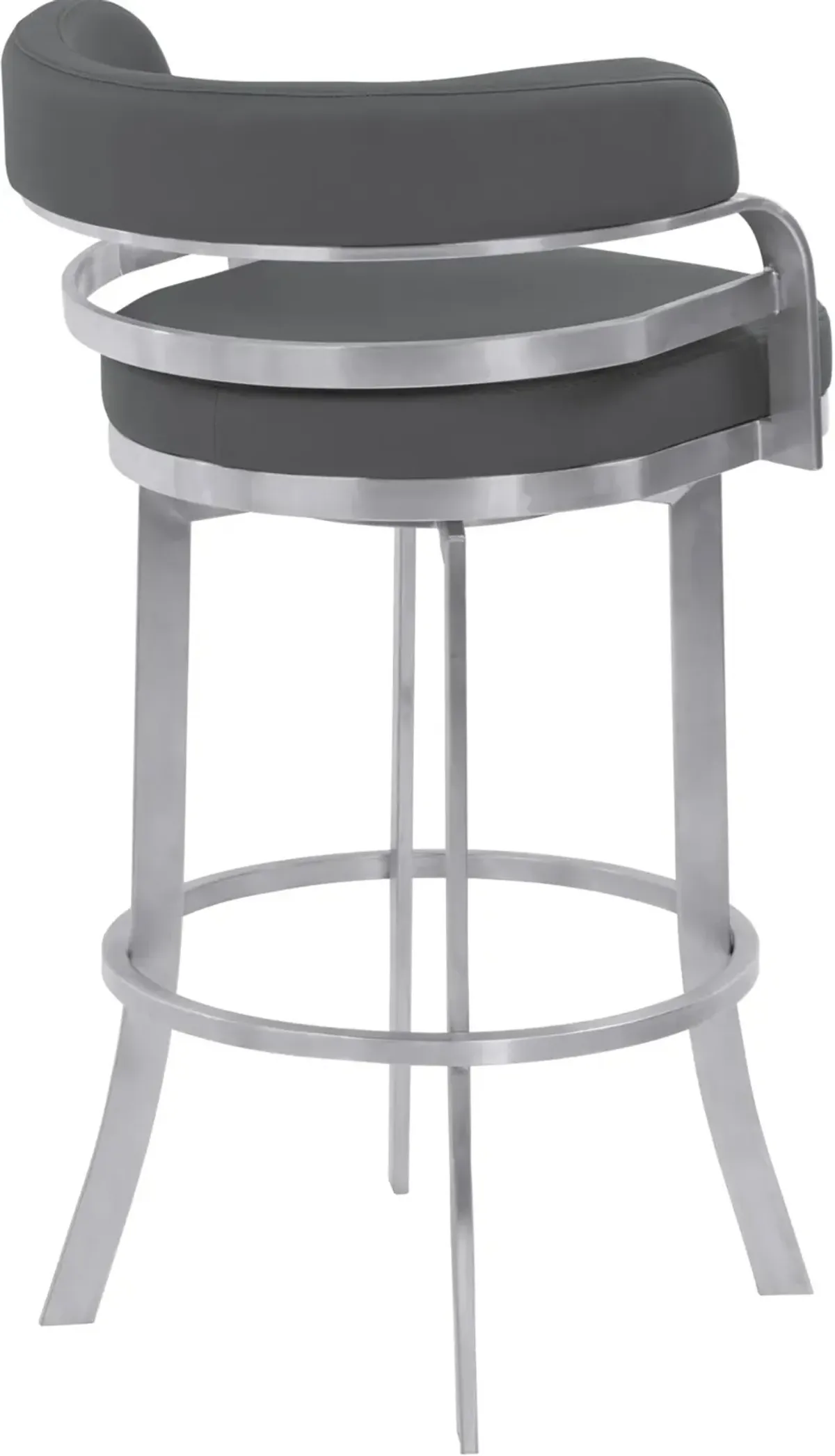 Prinz Gray Swivel Counter Height Stool