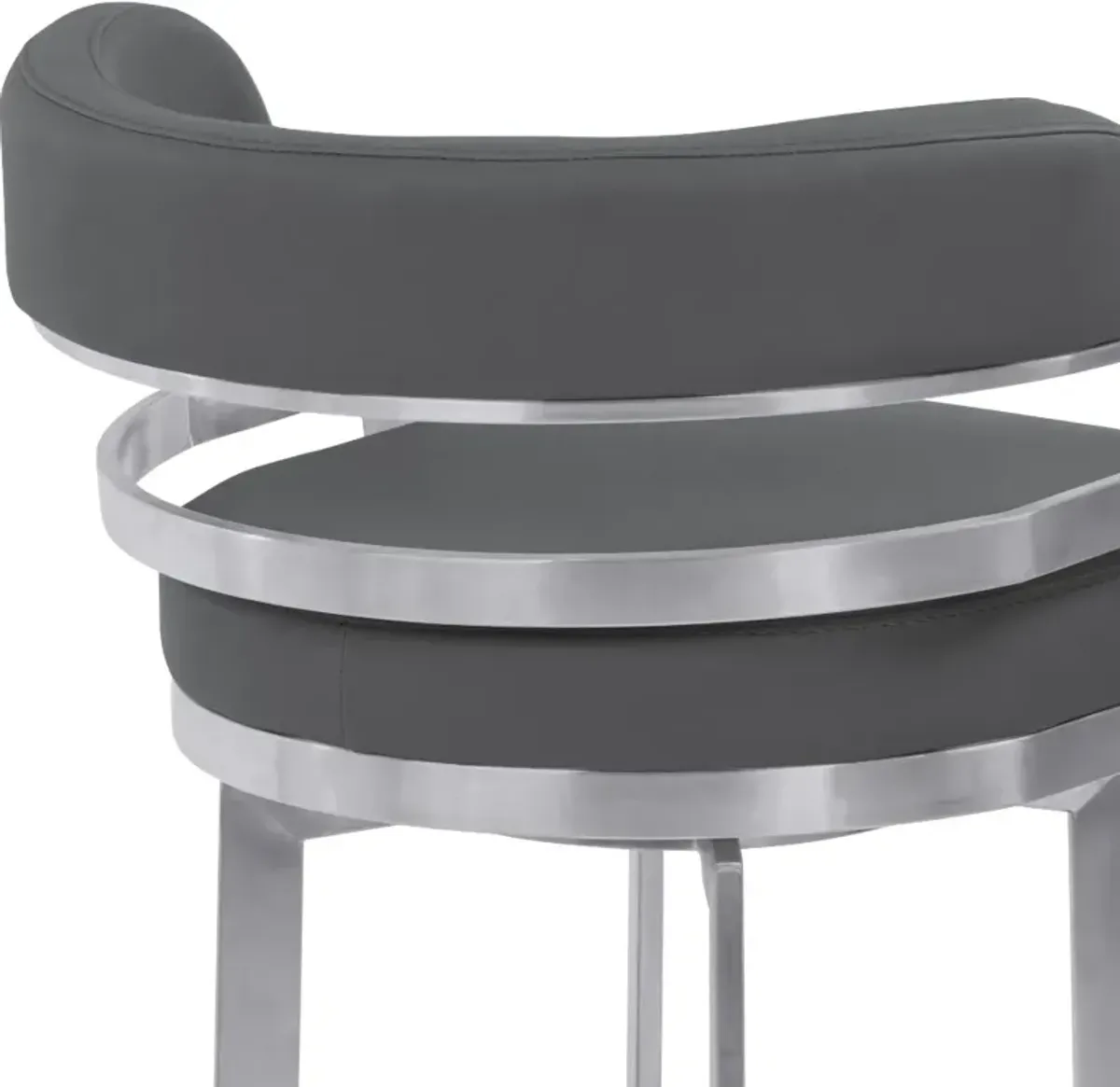 Prinz Gray Swivel Bar Stool