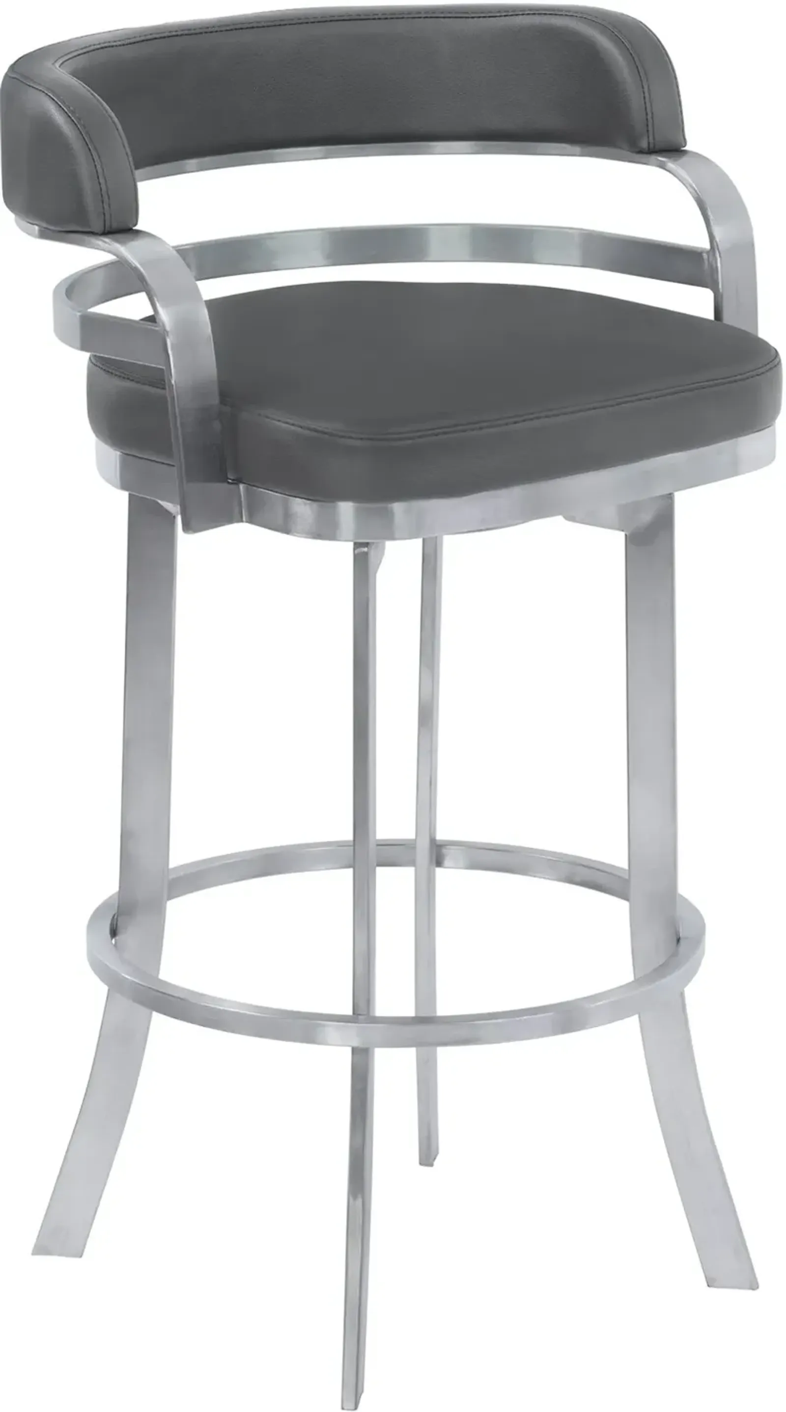 Prinz Gray Swivel Bar Stool