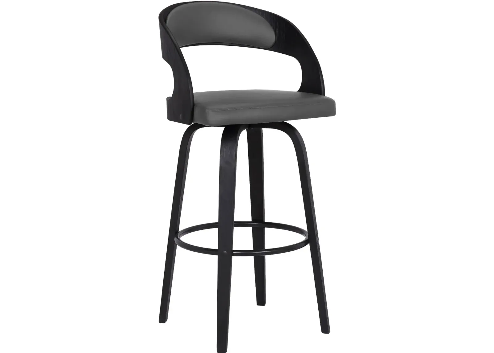 Shelly Gray and Black Counter Height Stool