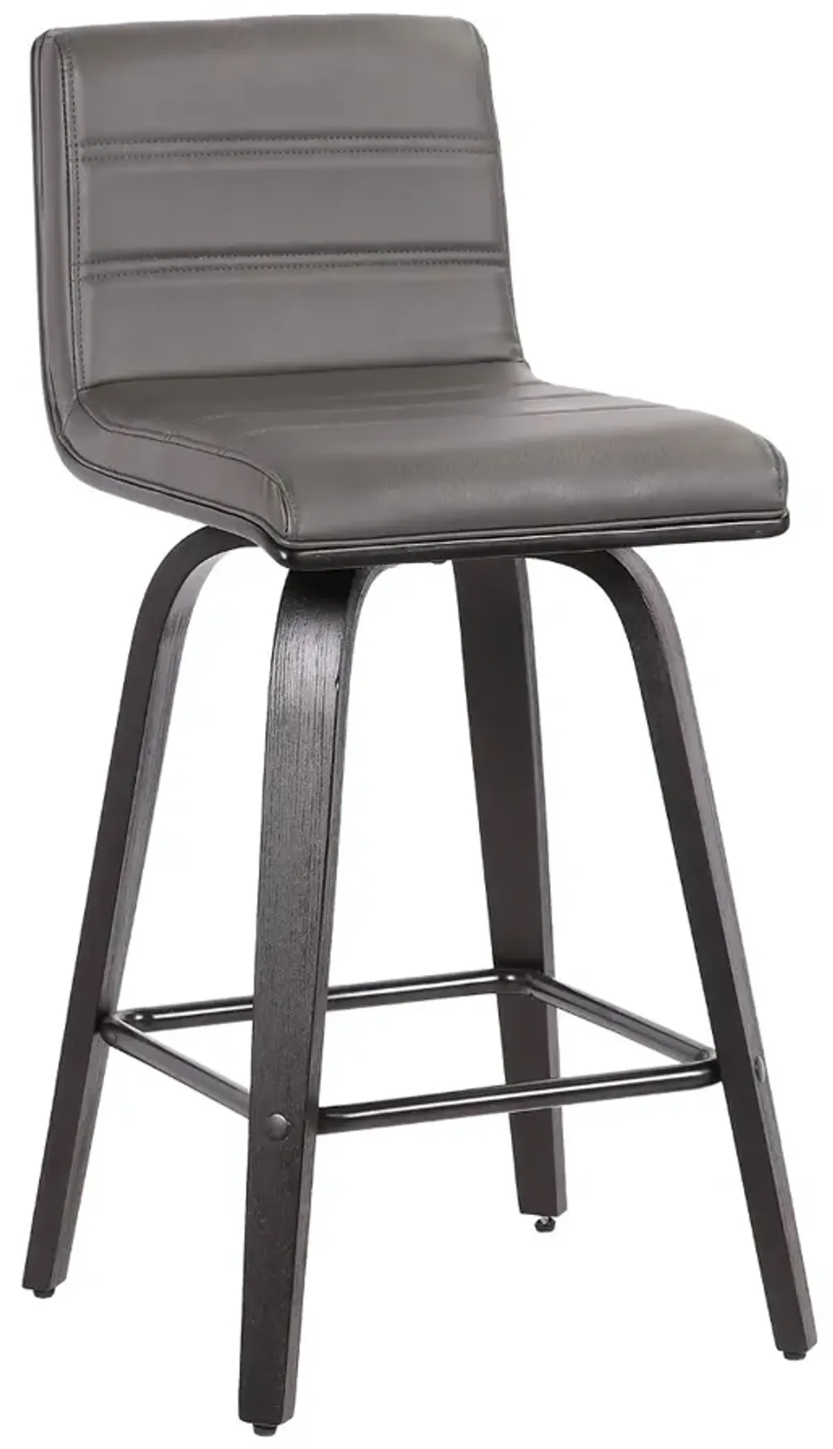 Vienna Gray and Black Swivel Counter Height Stool