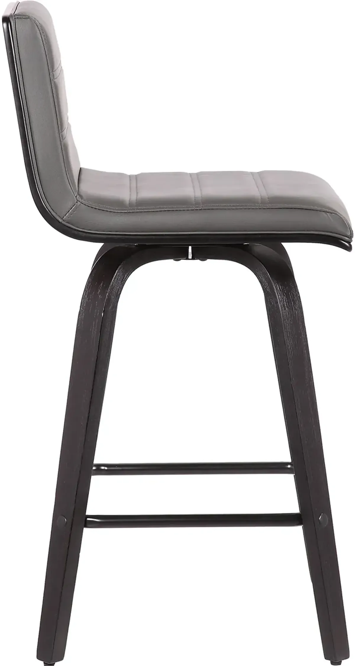 Vienna Gray and Black Swivel Counter Height Stool