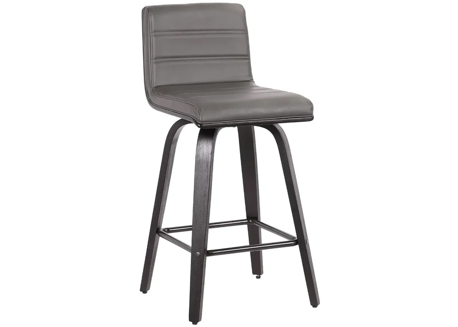 Vienna Gray and Black Swivel Counter Height Stool