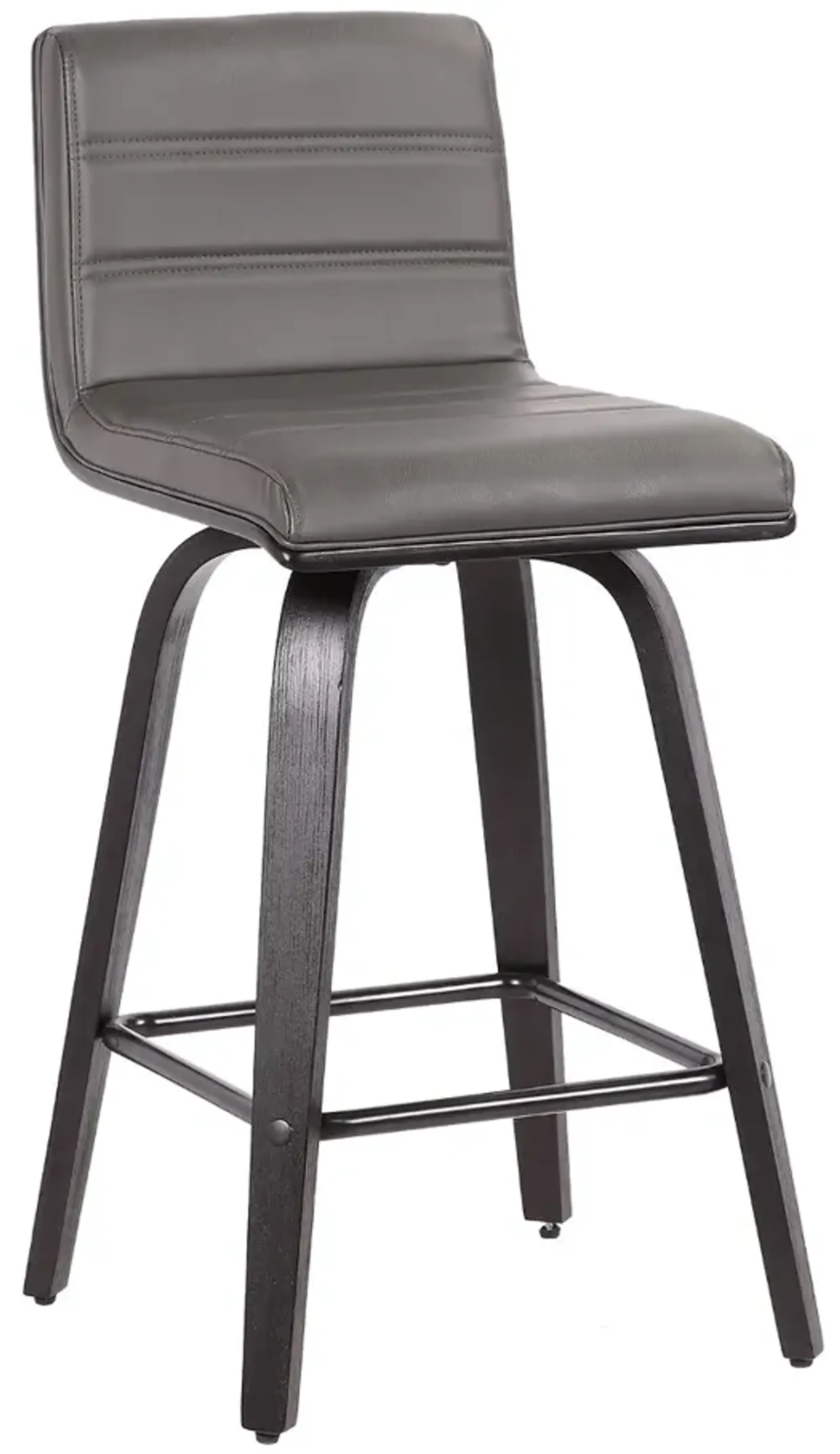 Vienna Gray and Black Swivel Counter Height Stool