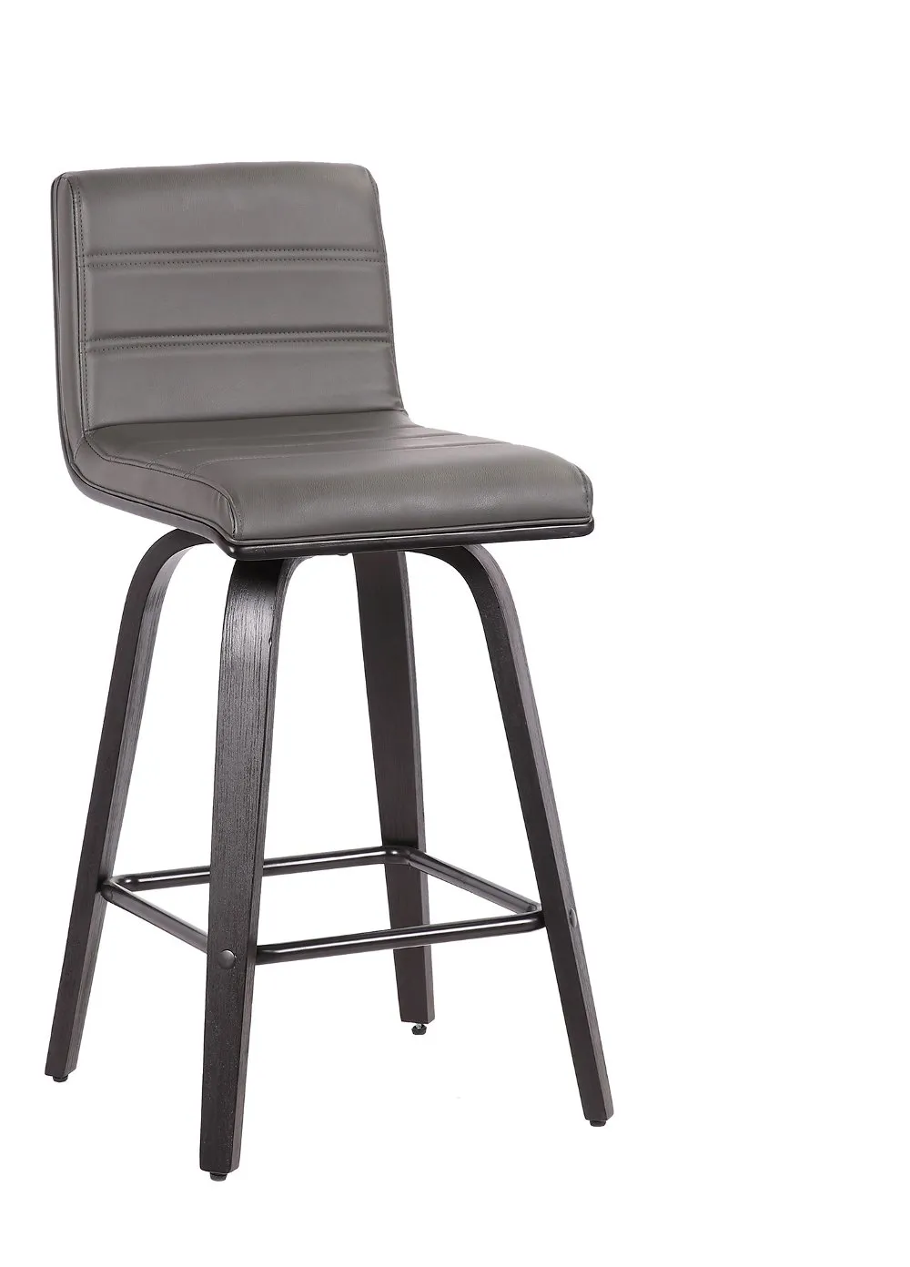 Vienna Gray and Black Swivel Counter Height Stool