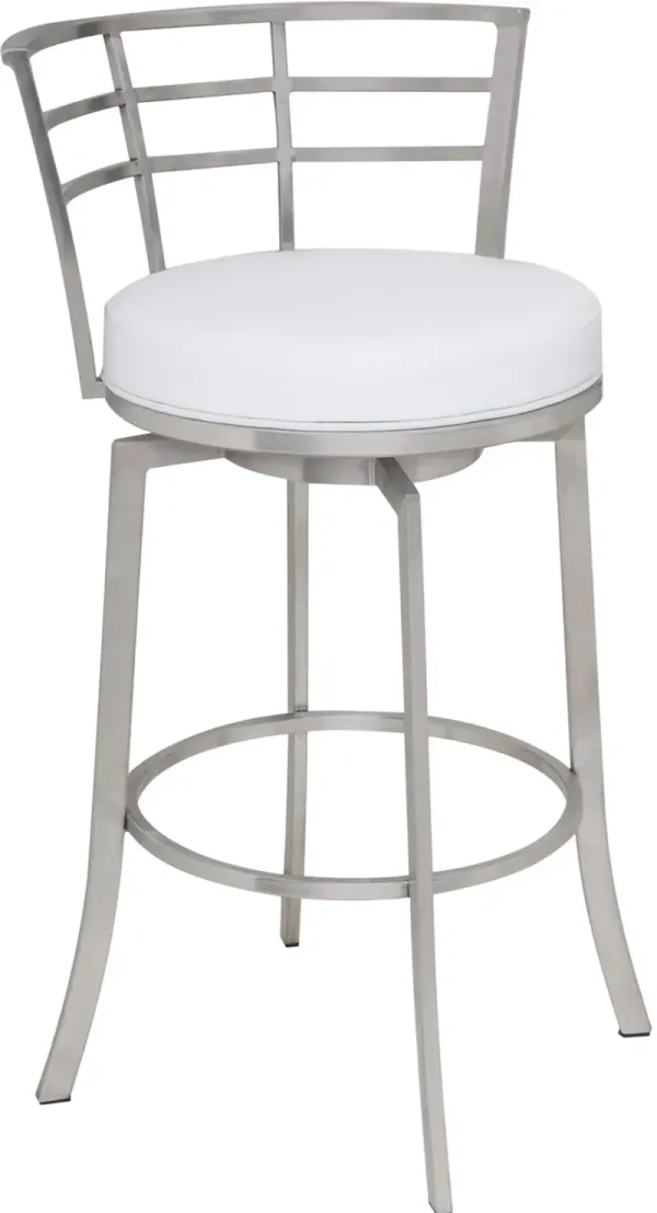 Viper White Swivel Counter Height Stool