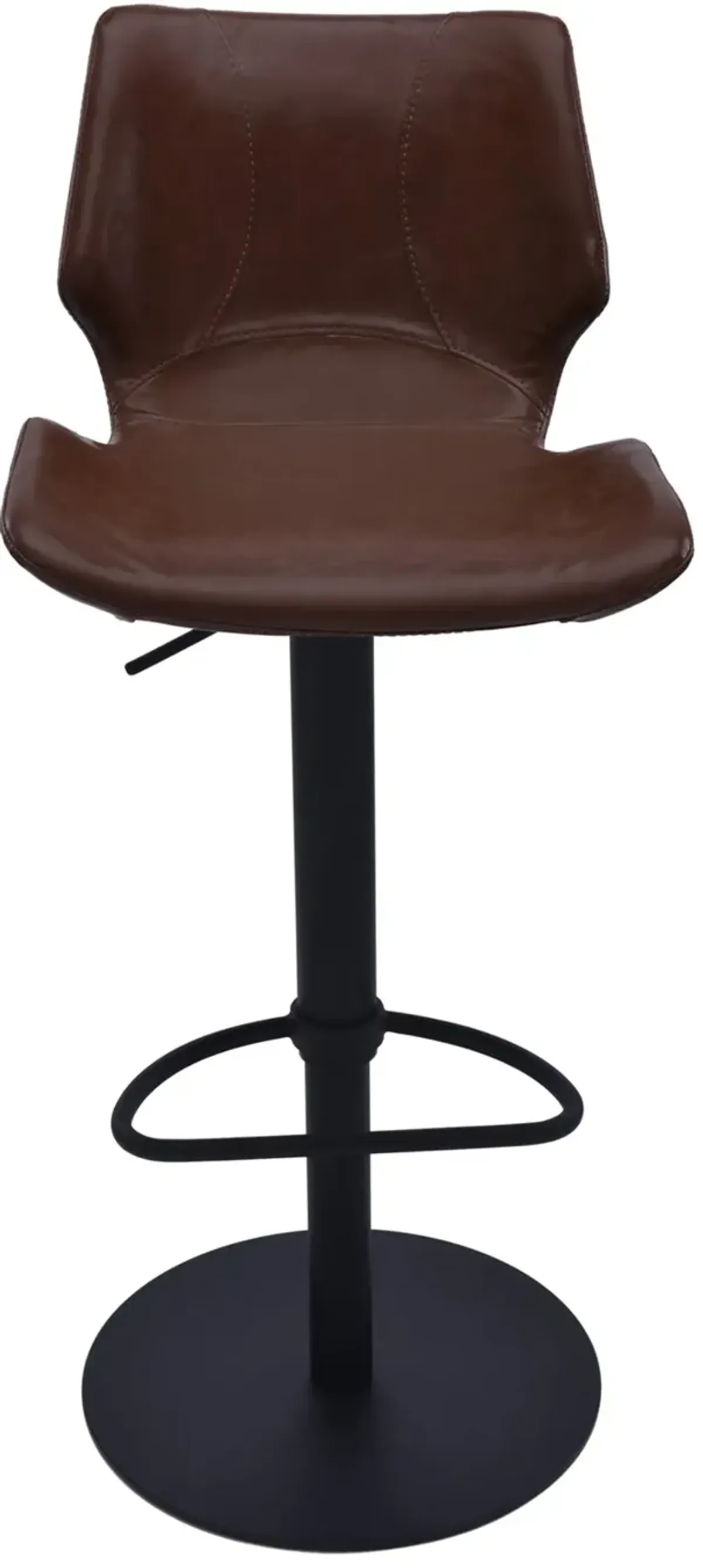 Zuma Dark Brown Adjustable Height Bar Stool