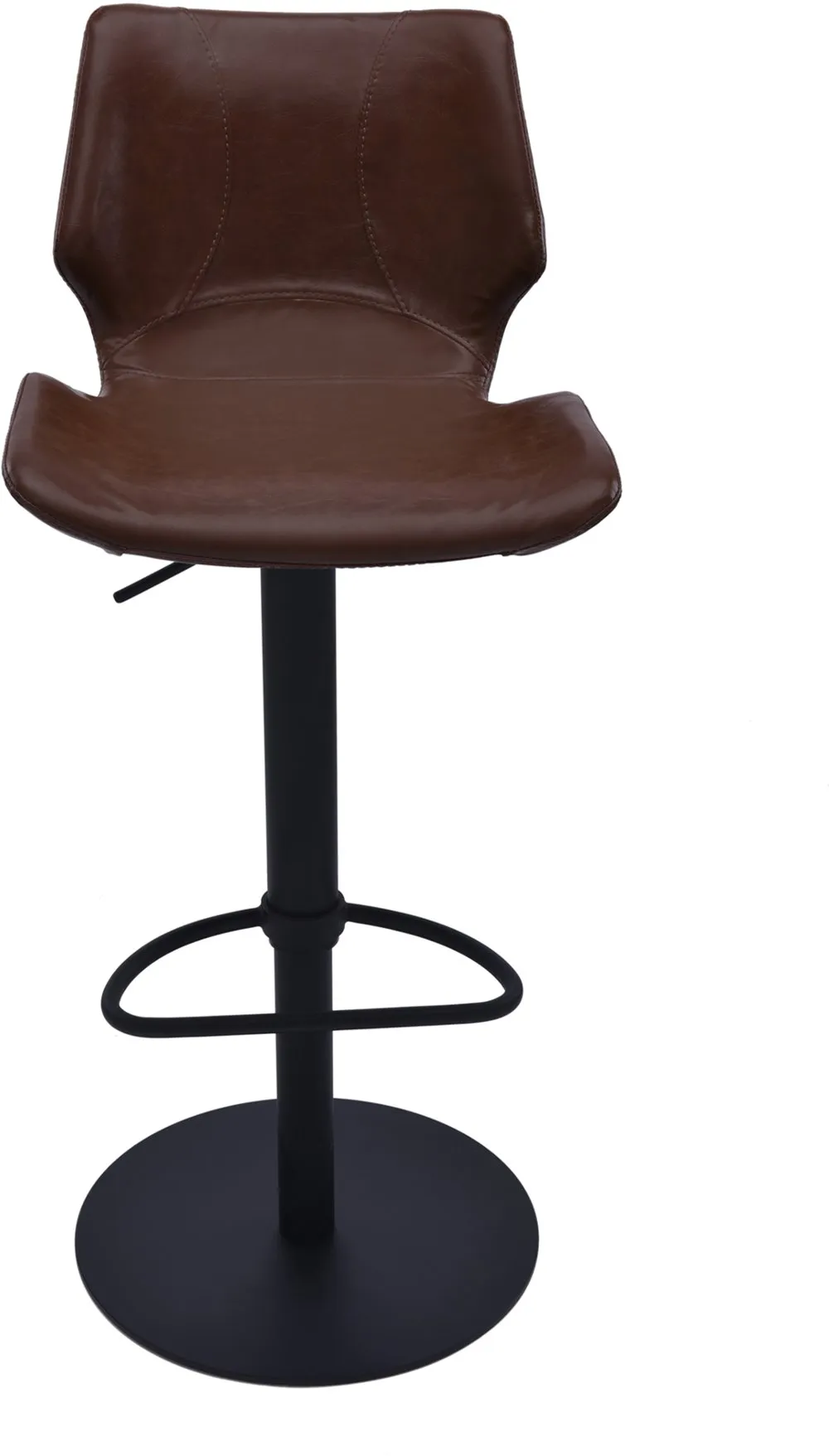 Zuma Dark Brown Adjustable Height Bar Stool