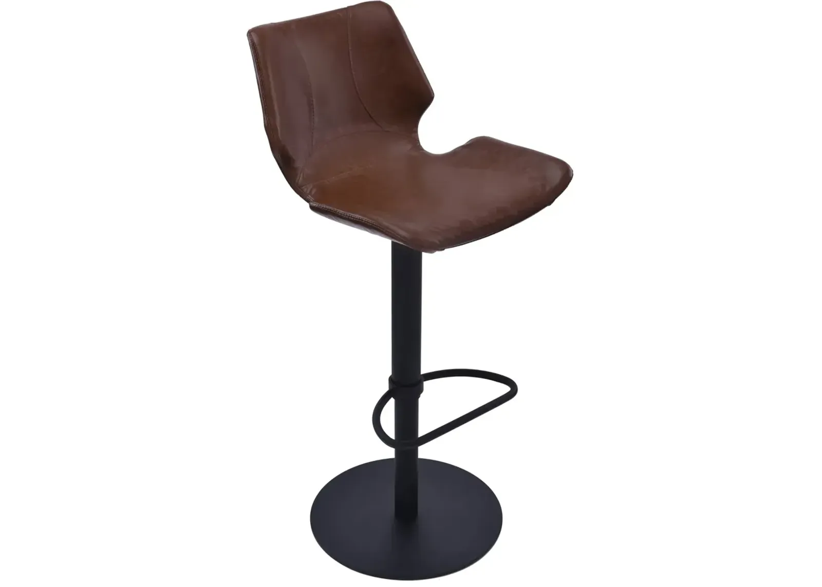 Zuma Dark Brown Adjustable Height Bar Stool