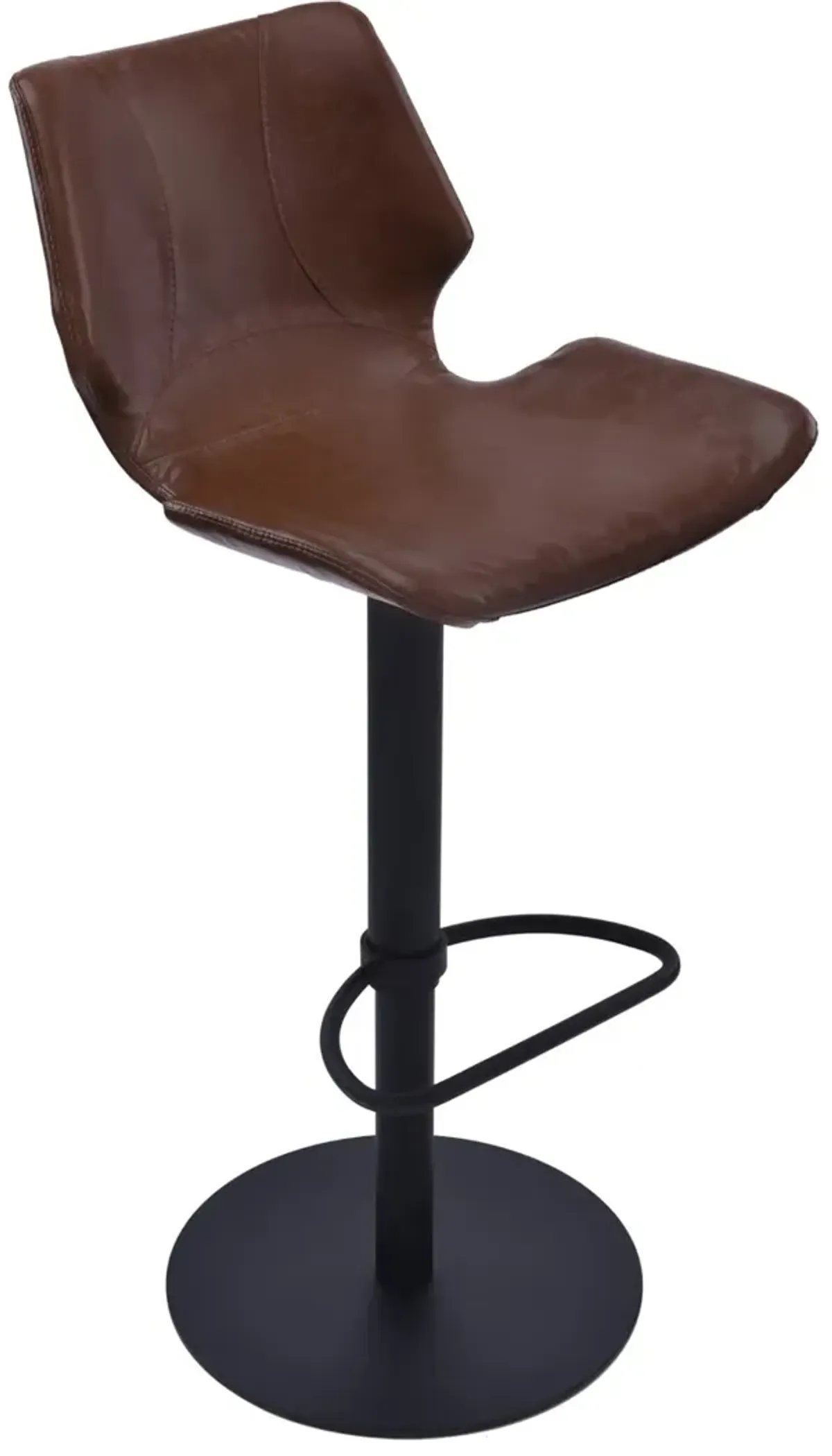 Zuma Dark Brown Adjustable Height Bar Stool