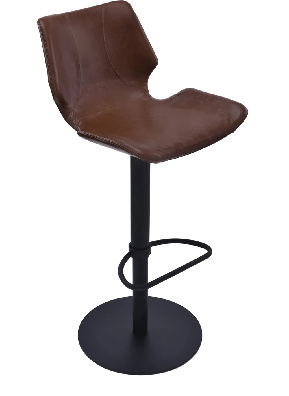 Zuma Dark Brown Adjustable Height Bar Stool