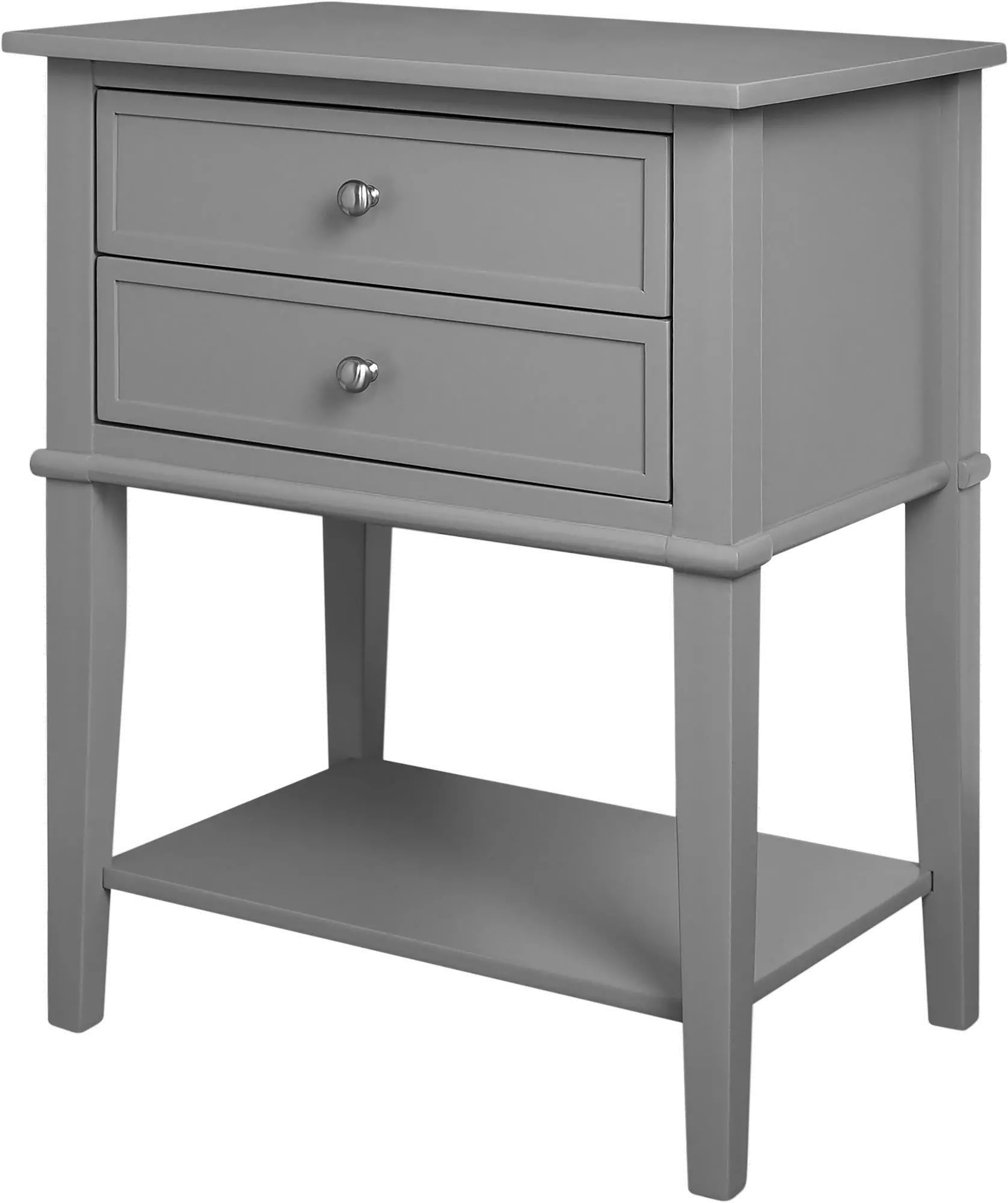 Franklin Gray Accent Table with 2 Drawers