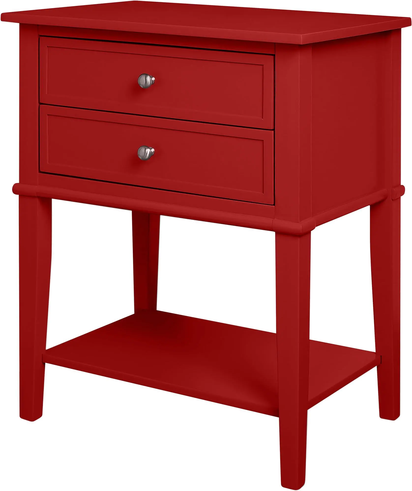 Franklin Red Accent Table with 2 Drawers