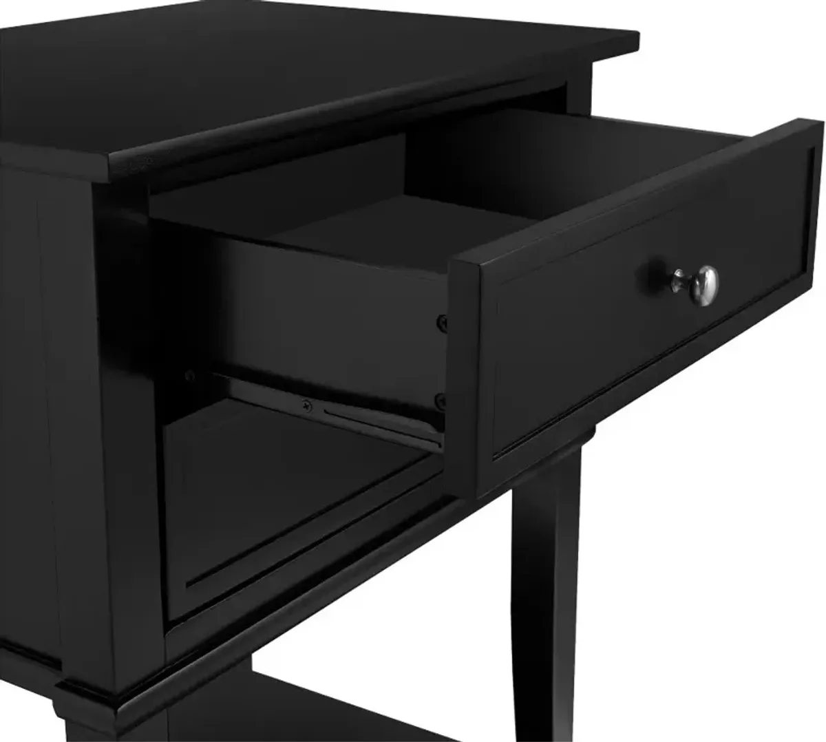 Franklin Black Accent Table with 2 Drawers