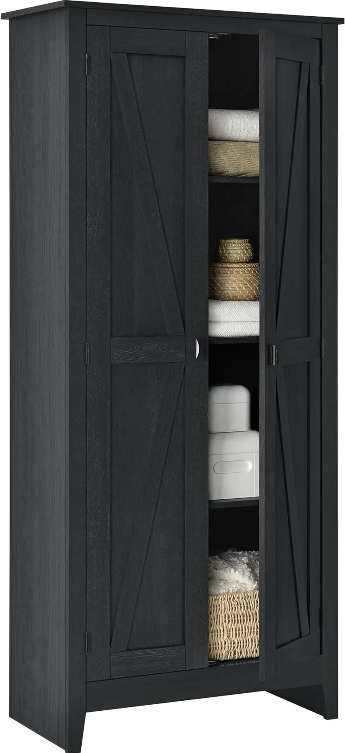 Farmington Black 31.5" Wide Storage Cabinet