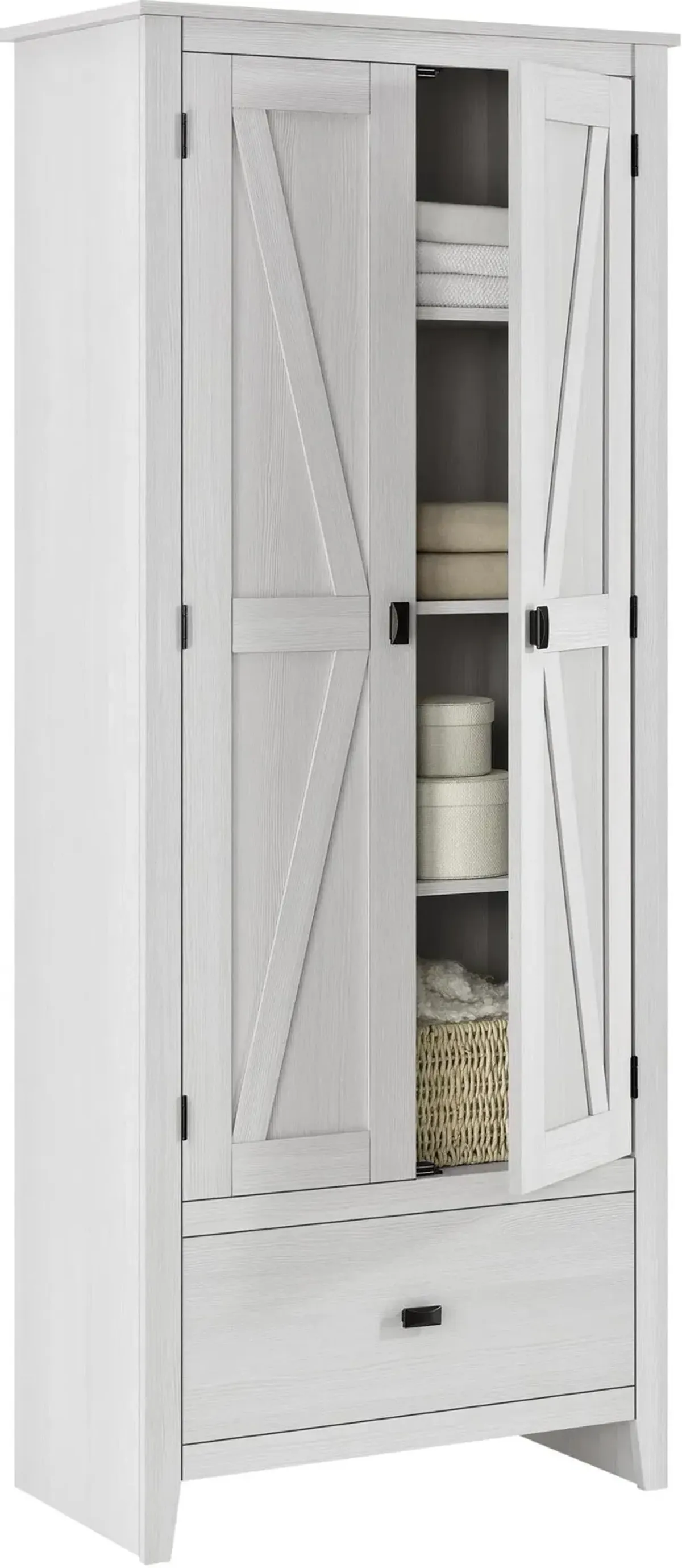 Farmington White 30" Wide Storage Cabinet