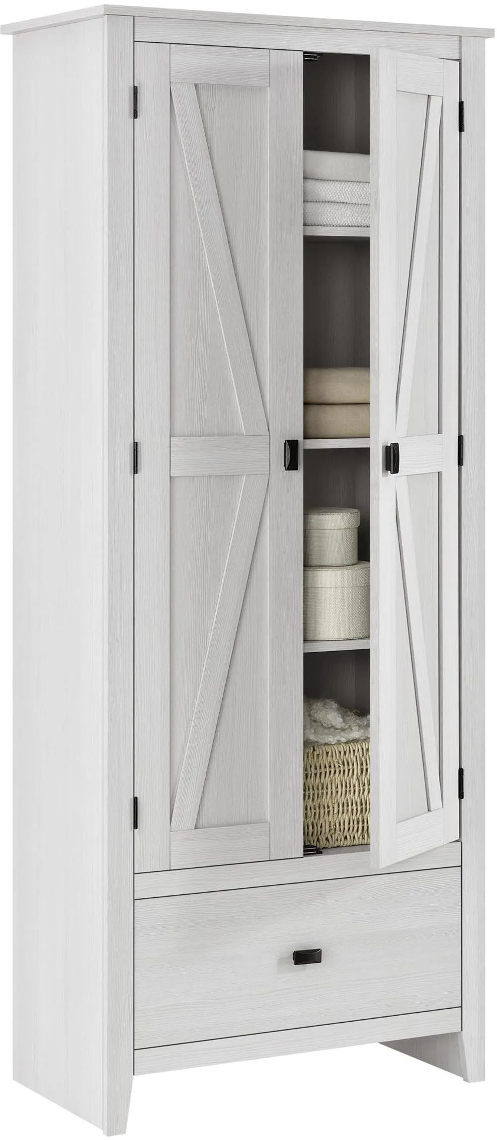 Farmington White 30" Wide Storage Cabinet