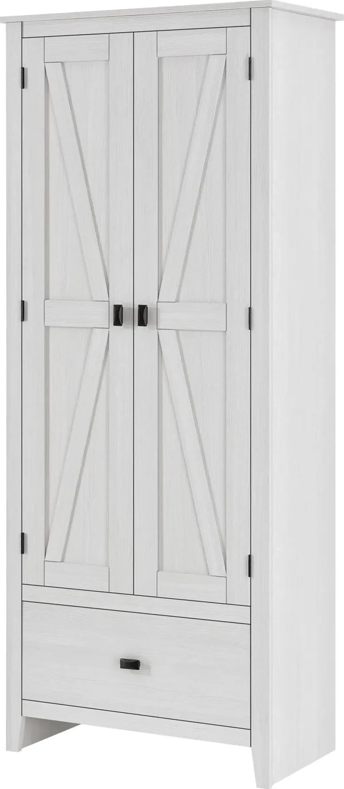 Farmington White 30" Wide Storage Cabinet