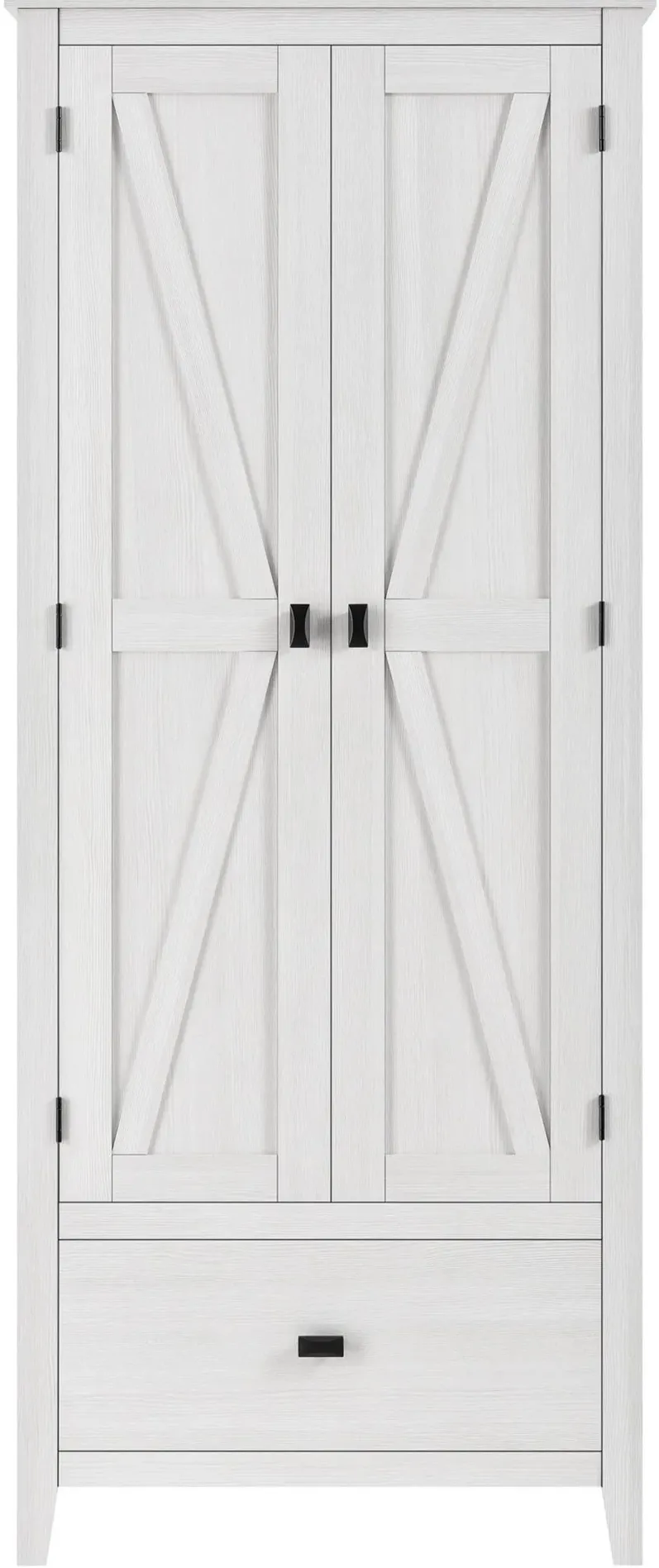 Farmington White 30" Wide Storage Cabinet