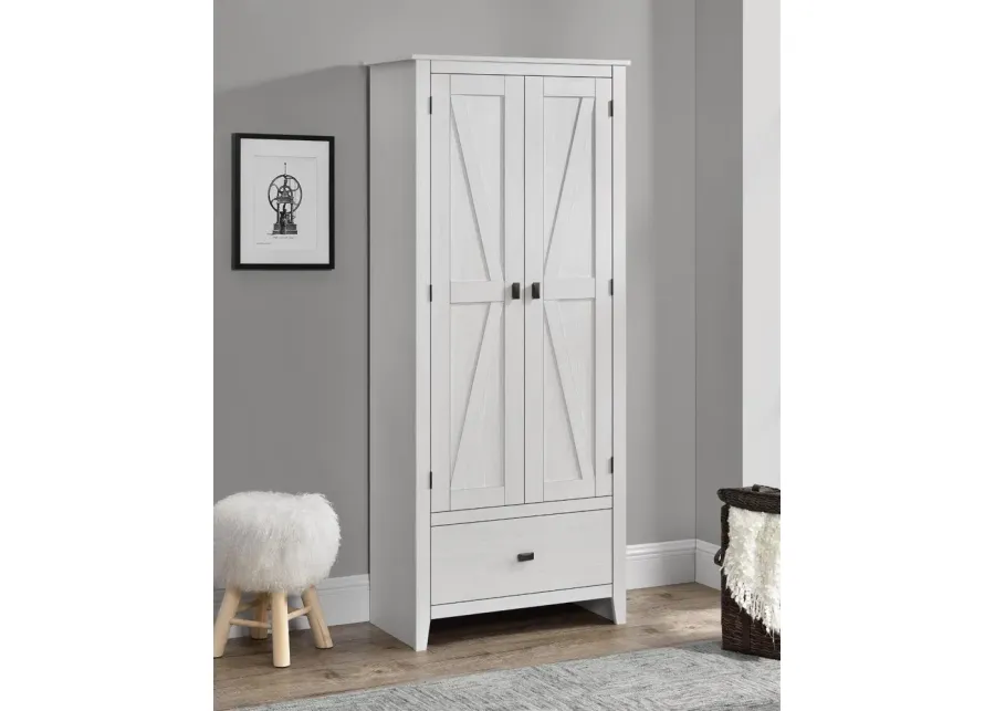 Farmington White 30" Wide Storage Cabinet