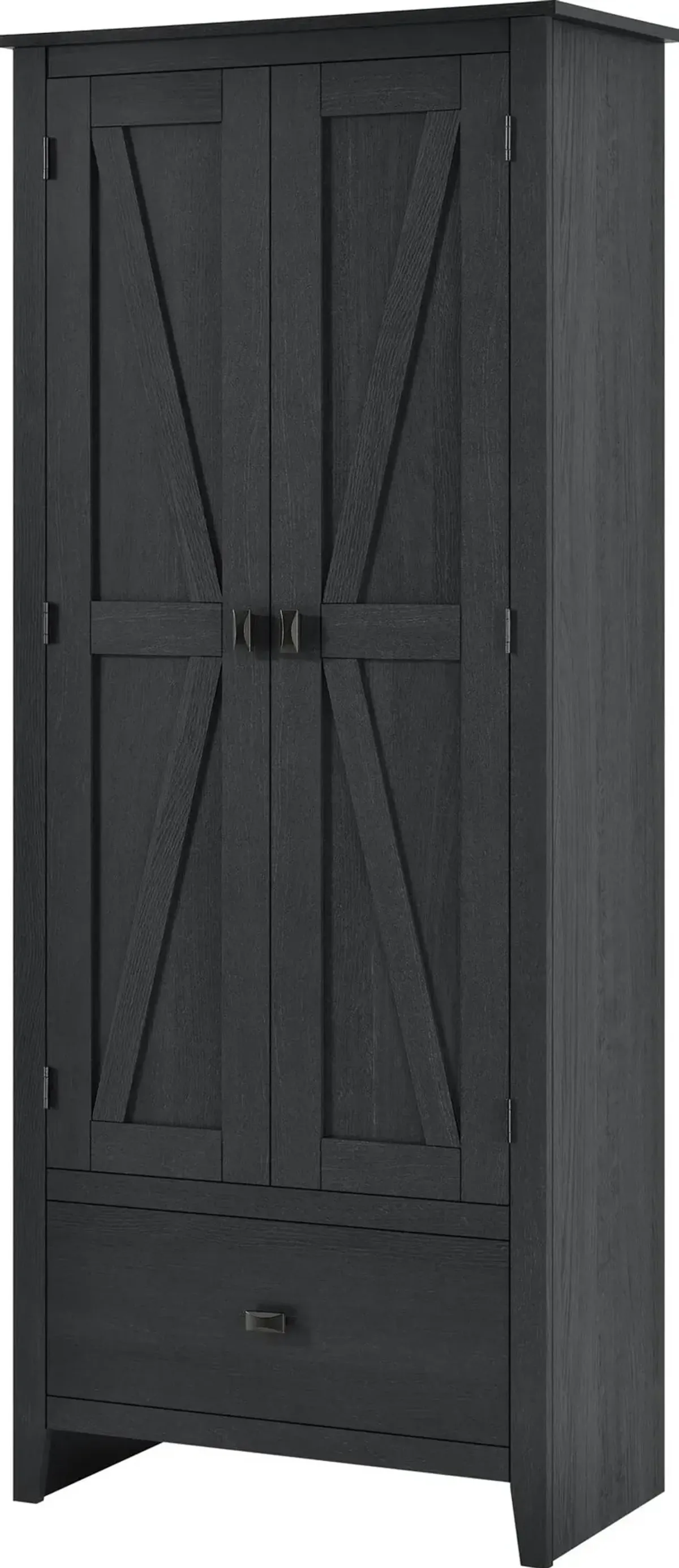 Farmington Black 30" Wide Storage Cabinet