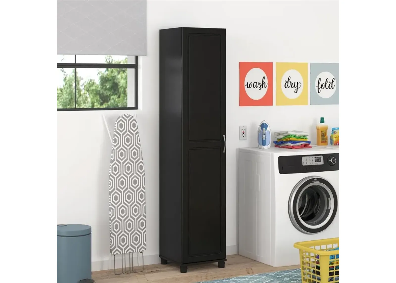 Kendall Black 16" Utility Storage Cabinet