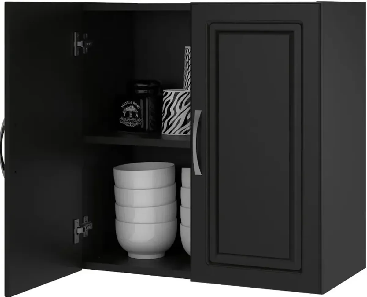 Kendall Black 24" Wall Cabinet