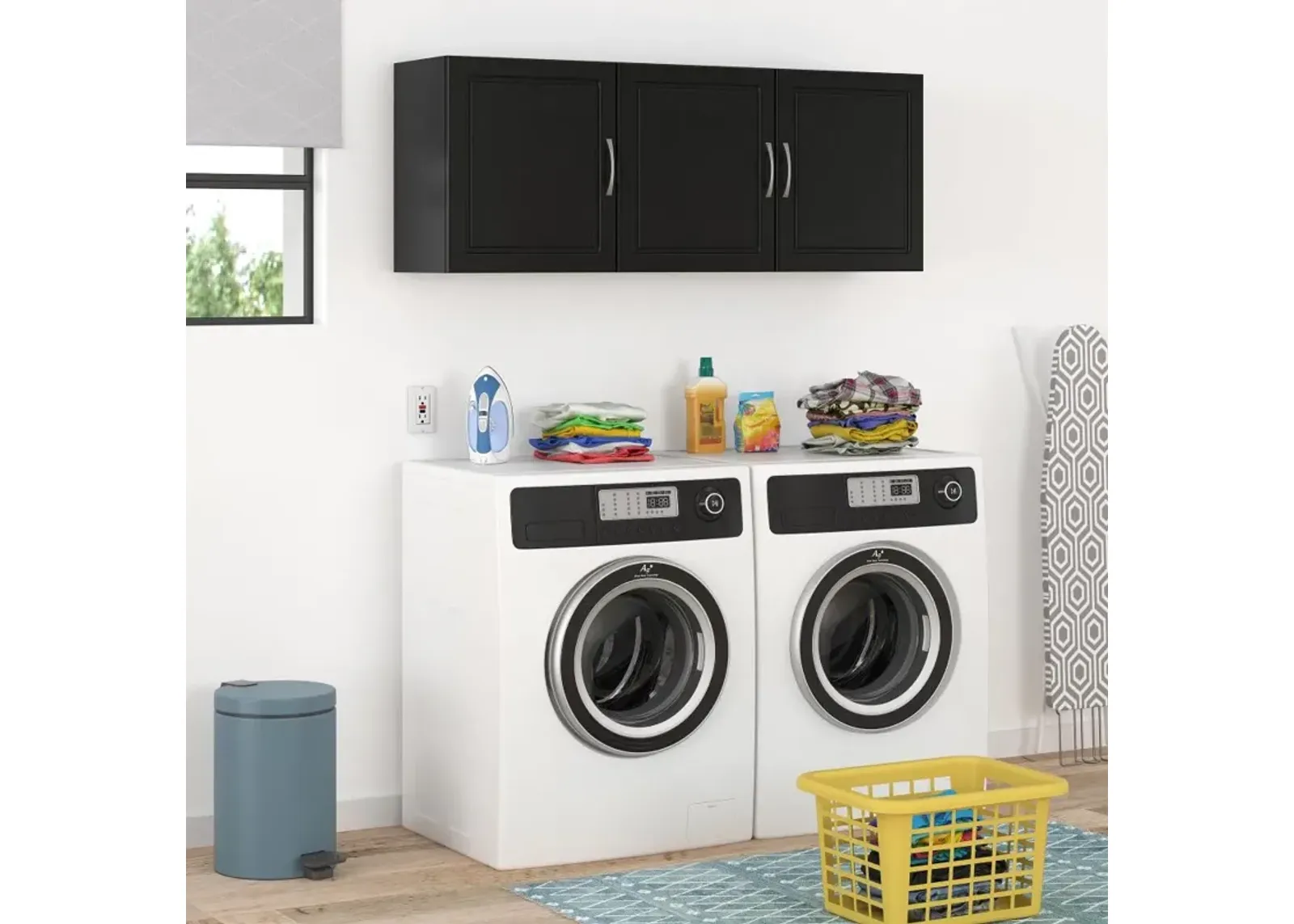 Kendall Black 54" Wall Cabinet