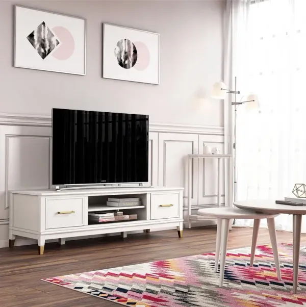 Westerleigh White 65" TV Stand