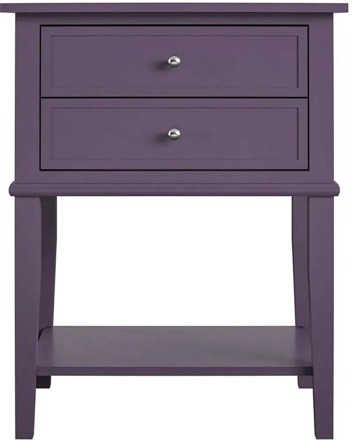 Franklin Purple Accent Table with 2 Drawers