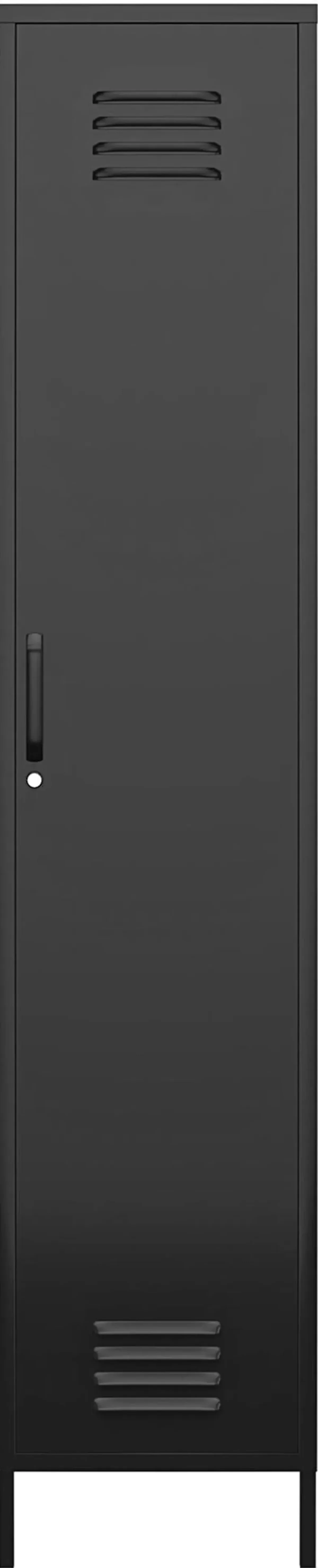 Mission Black Single Metal Locker Storage Cabinet