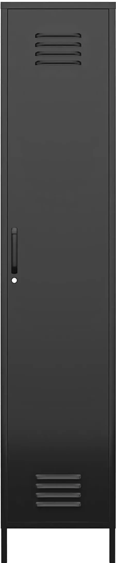 Mission Black Single Metal Locker Storage Cabinet