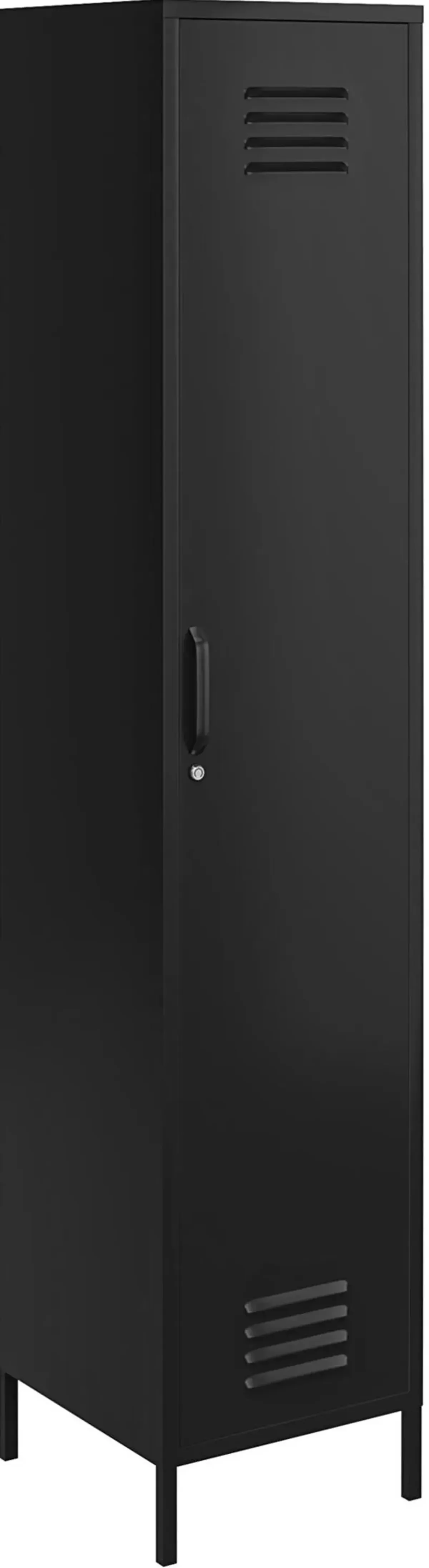 Mission Black Single Metal Locker Storage Cabinet