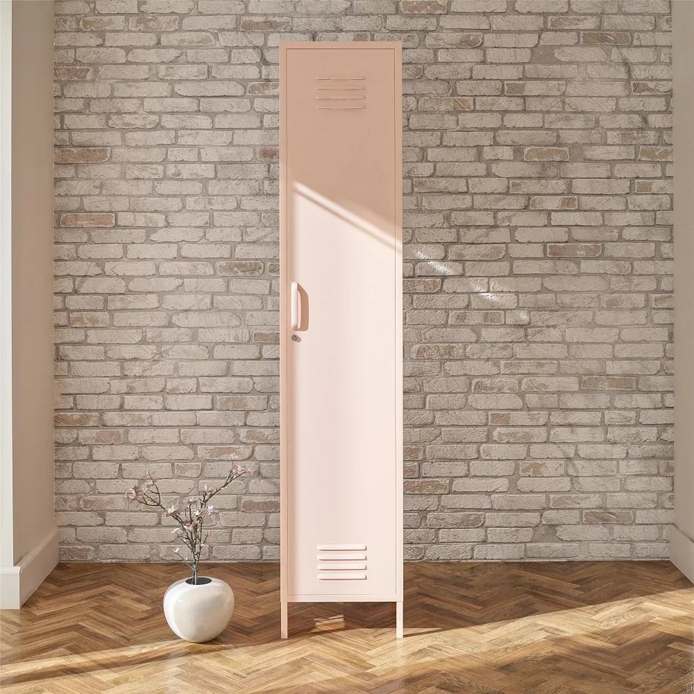 Mission Pink Single Metal Locker Storage Cabinet