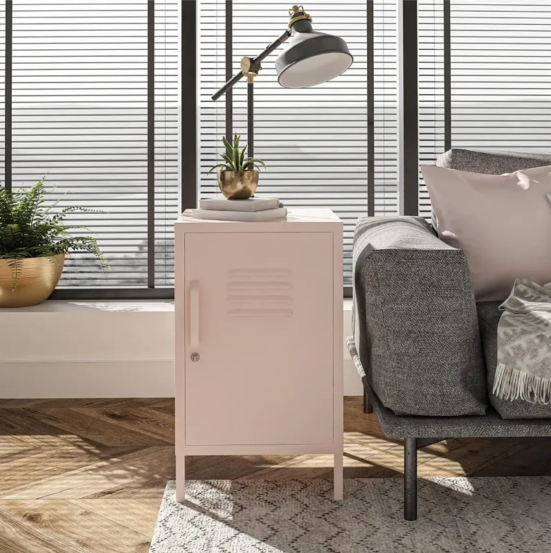 Mission Pink Metal Locker End Table