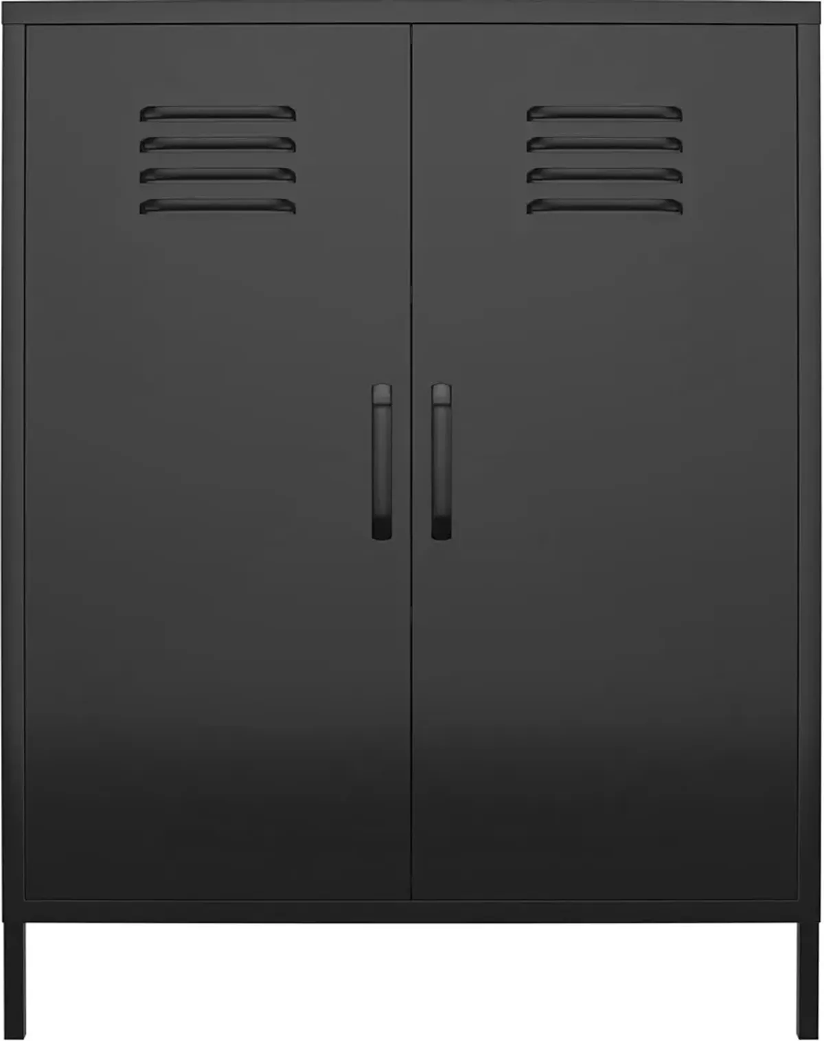 Mission Black 2 Door Metal Locker Storage Cabinet