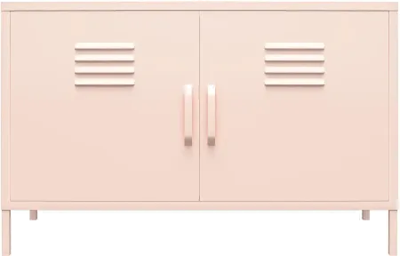 Mission Pink 2 Door Metal Locker Accent Cabinet