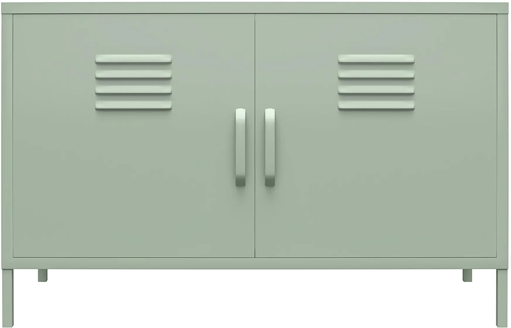 Mission Light Green 2 Door Metal Locker Accent Cabinet