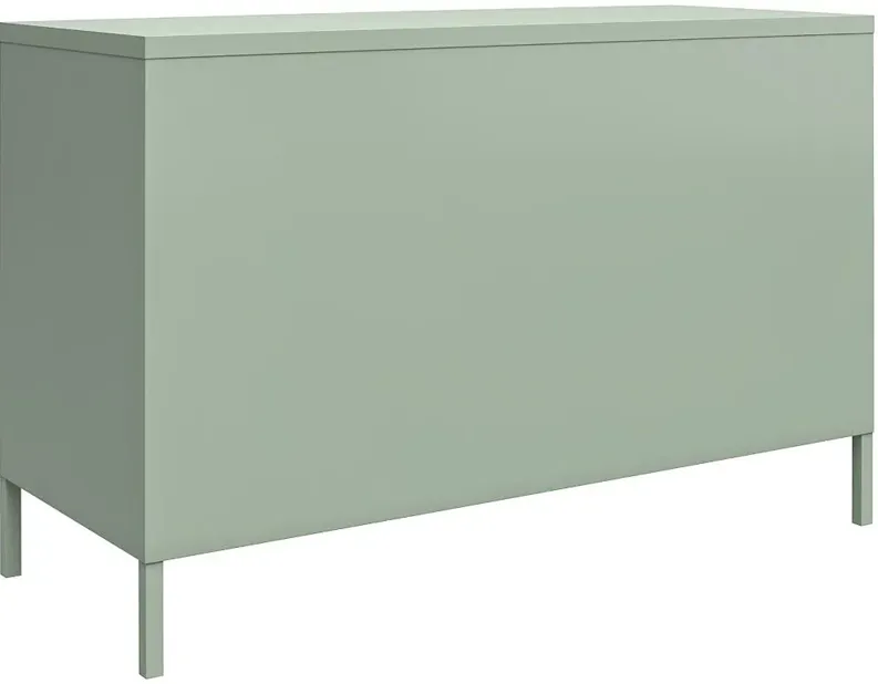 Mission Light Green 2 Door Metal Locker Accent Cabinet