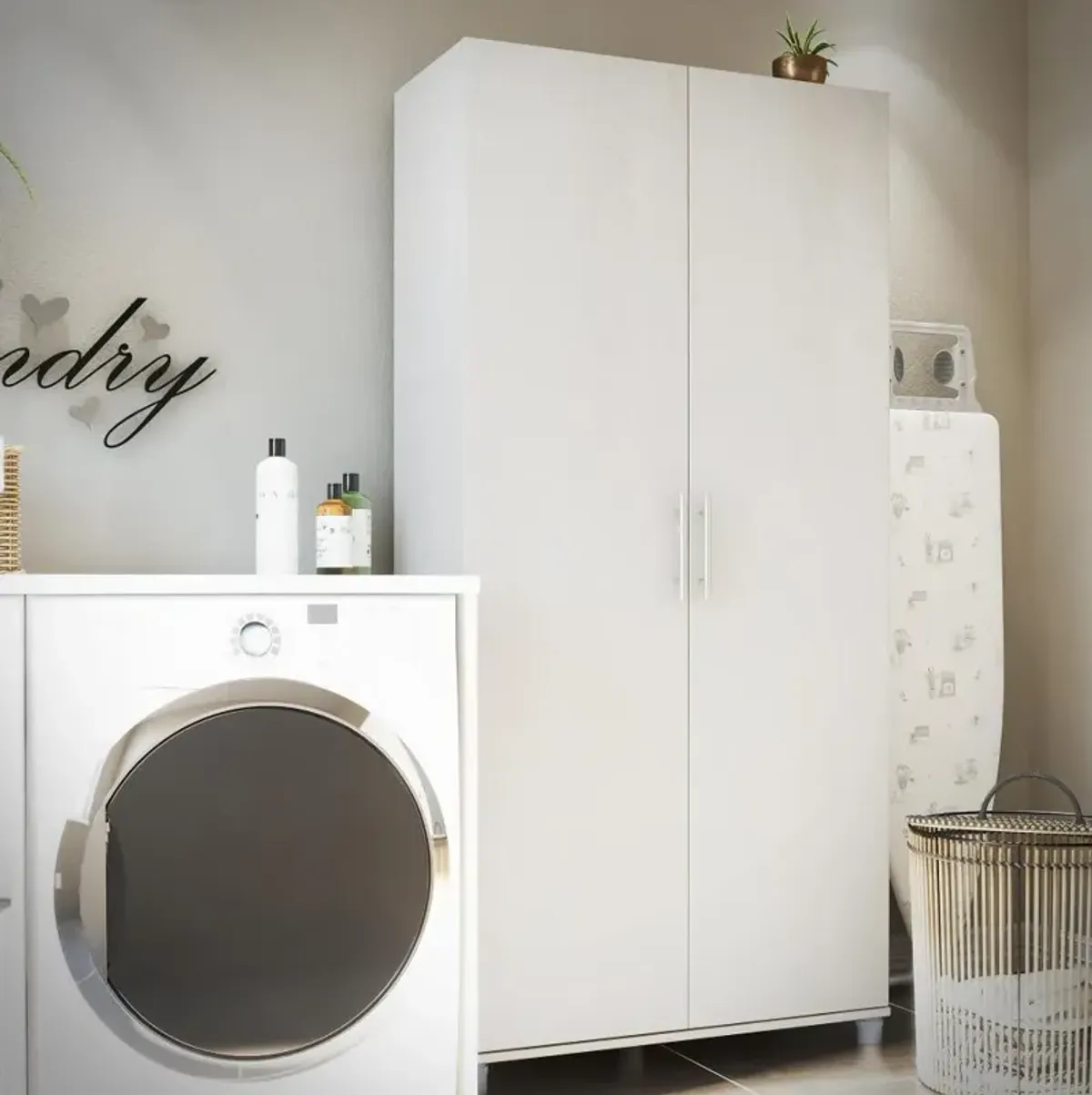 Camberly Ivory Oak 36" Storage Cabinet