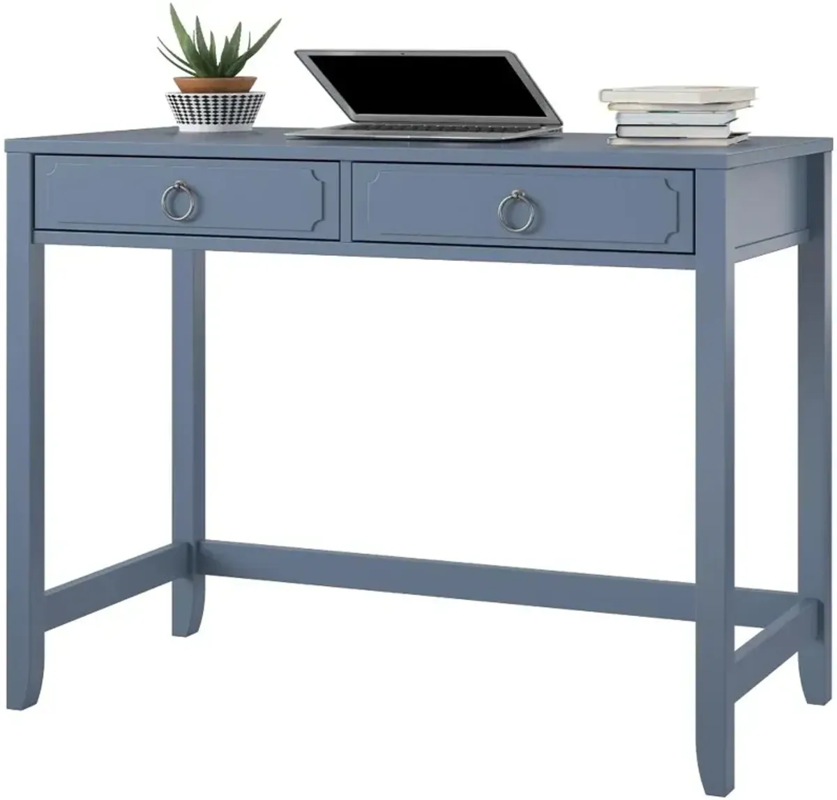 Her Majesty Blue 2 Drawer Writing Desk