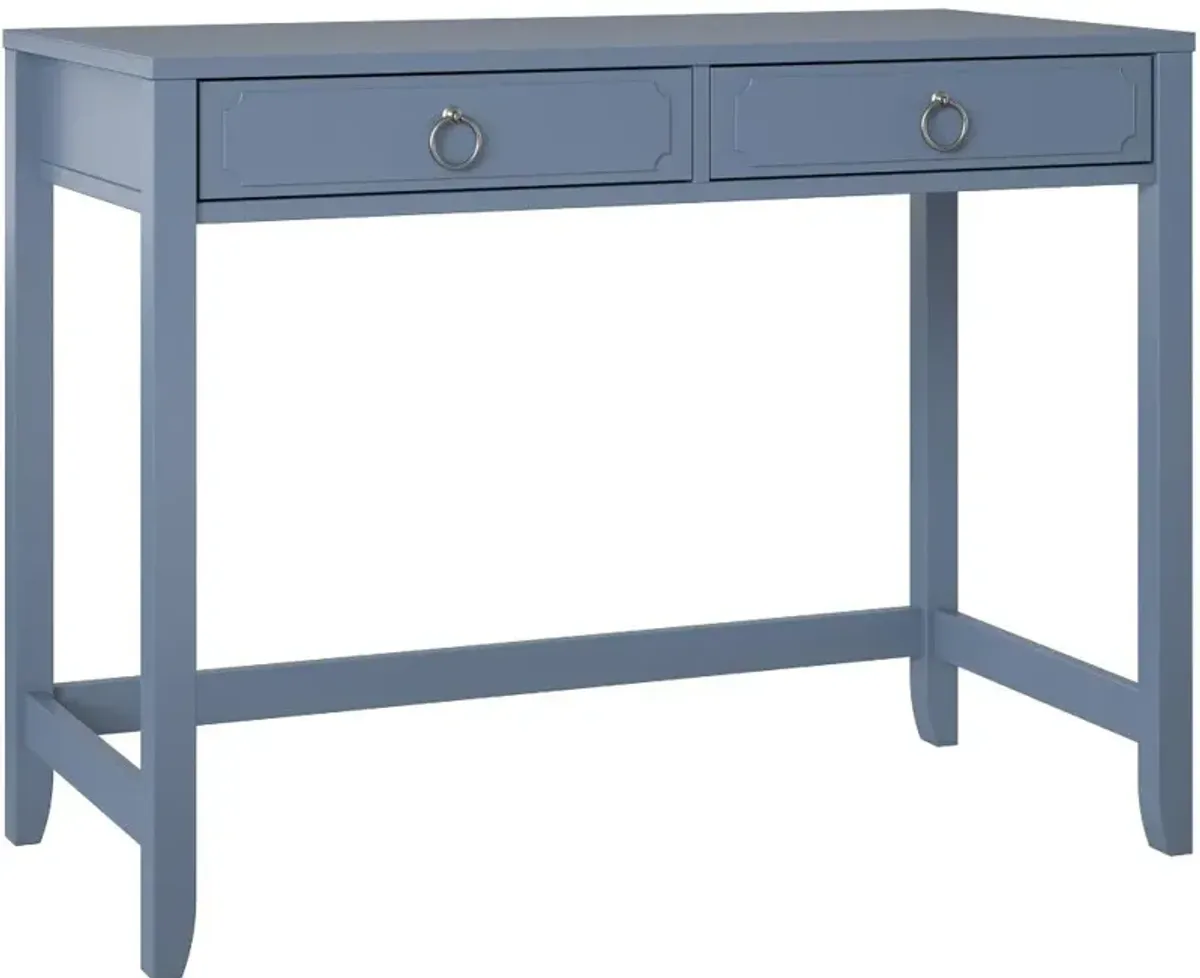 Her Majesty Blue 2 Drawer Writing Desk