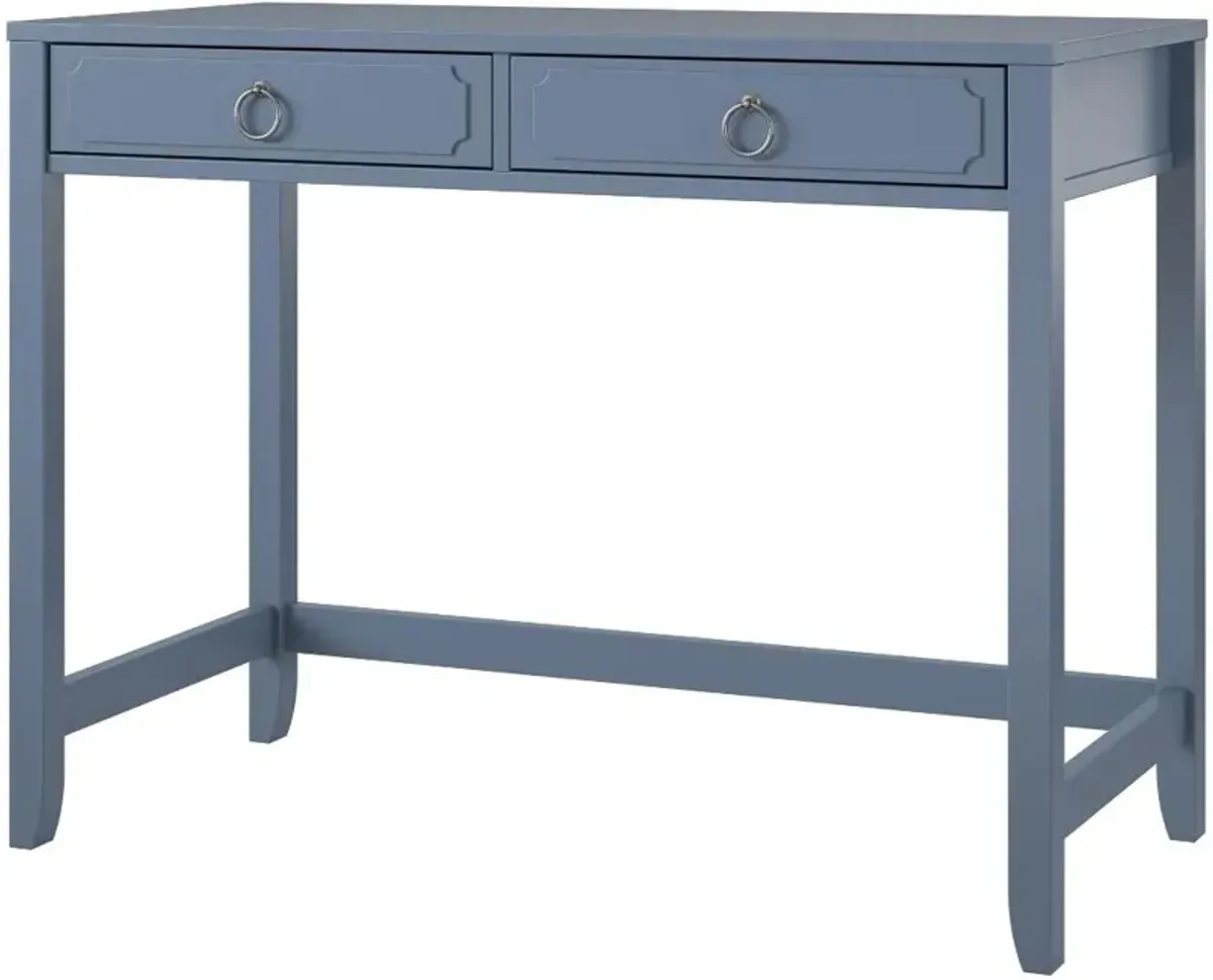 Her Majesty Blue 2 Drawer Writing Desk