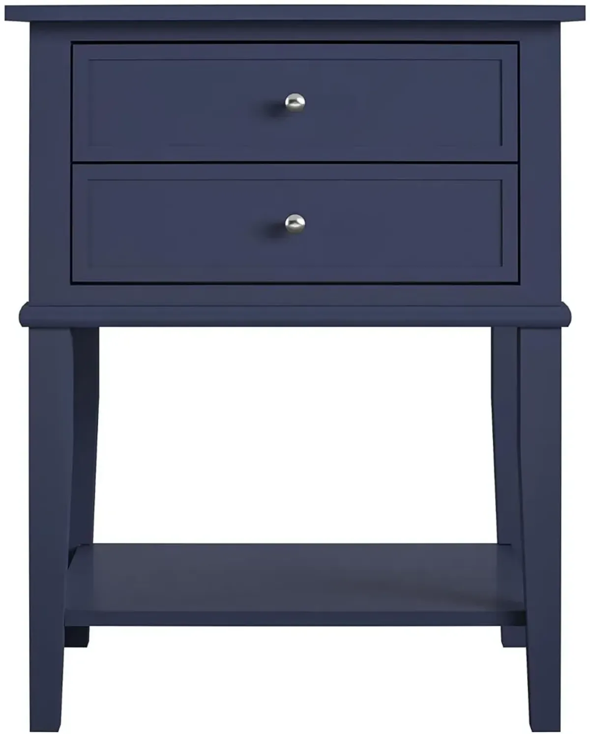 Franklin Navy Accent Table with 2 Drawers