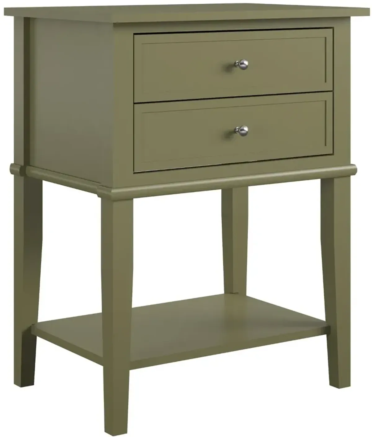 Franklin Olive Green Accent Table with 2 Drawers