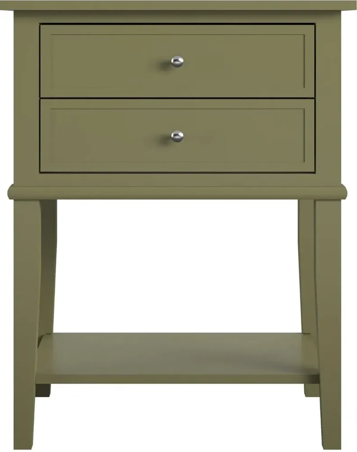 Franklin Olive Green Accent Table with 2 Drawers