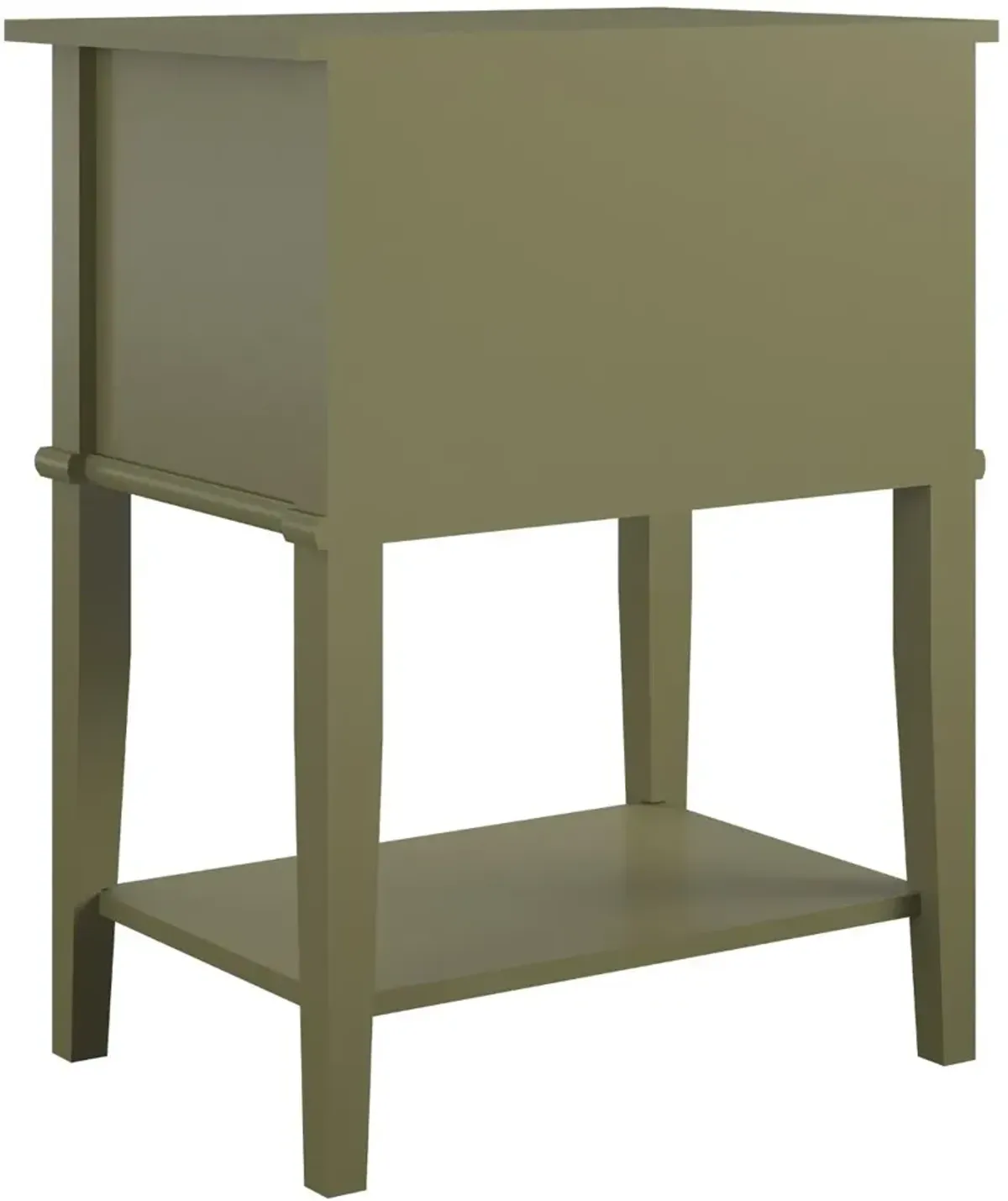 Franklin Olive Green Accent Table with 2 Drawers