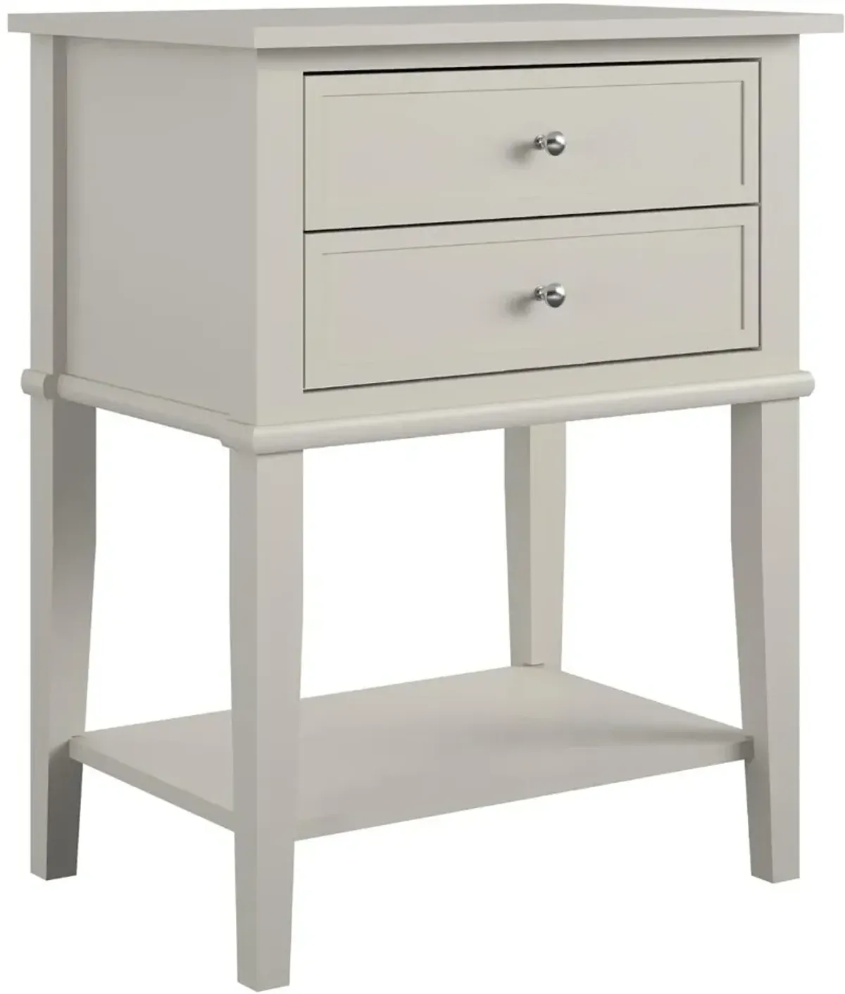 Franklin Taupe Accent Table with 2 Drawers